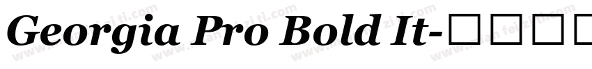 Georgia Pro Bold It字体转换